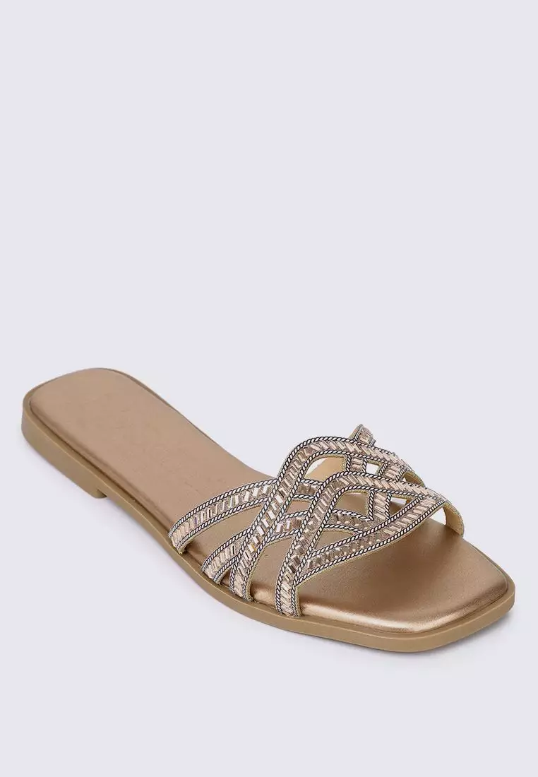 Rora Comfy Sandals In Rose Gold
