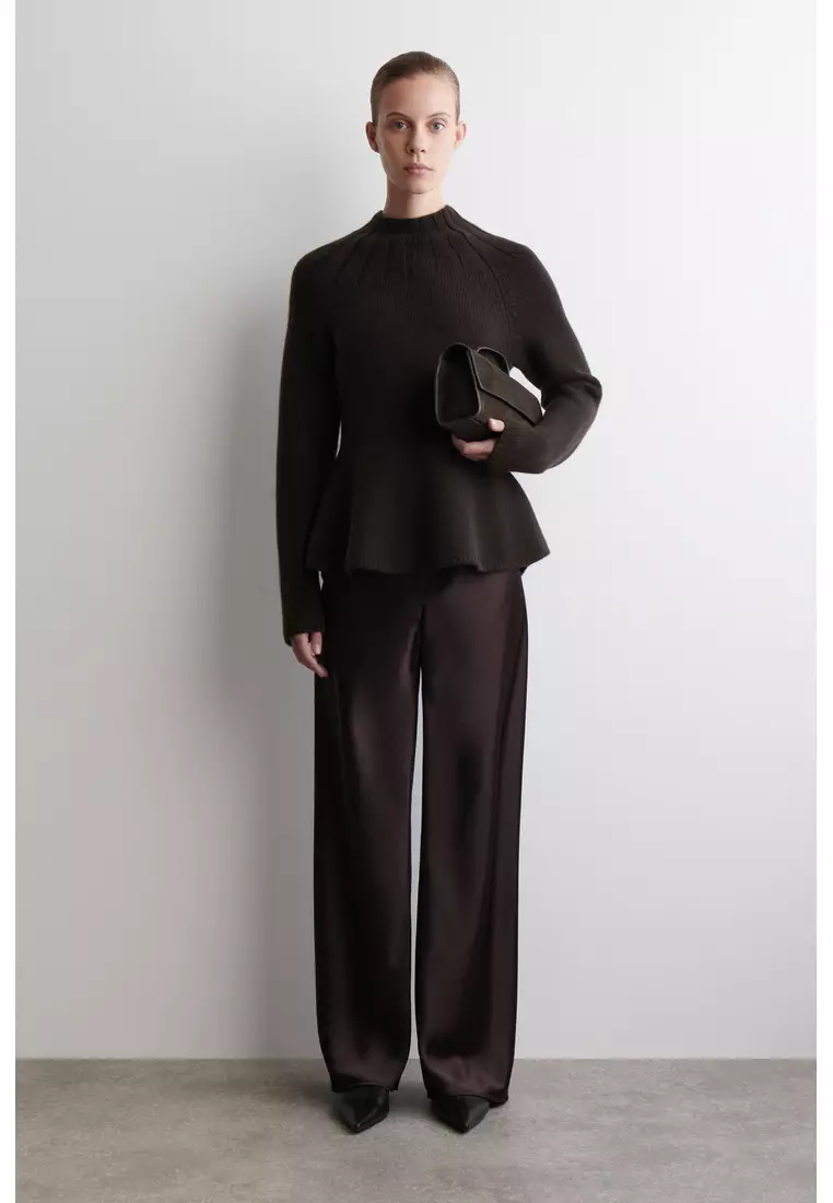 PEPLUM MERINO WOOL JUMPER