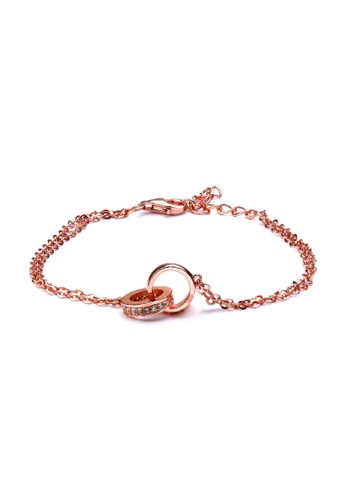 Millenne silver MILLENNE Made For The Night Forever Linked Cubic Zirconia Rose Gold Bracelet with 925 Sterling Silver 79E8FACDC91AA1GS_1