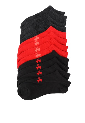 Under Armour black UA Men's Essentials No-Show Socks 6-Pack BED95ACC3D8FAEGS_1
