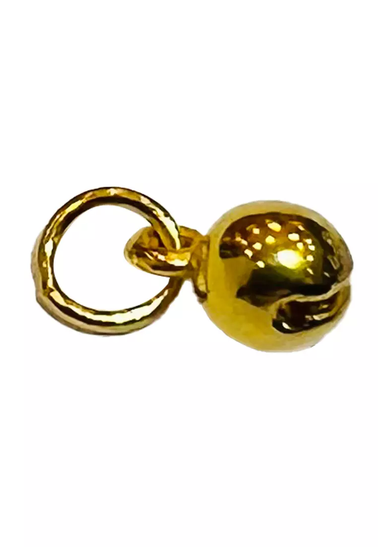 LITZ 999 (24K) Gold Bell Pendant with sound 铃铛吊坠 EP0414-0.66g+/-