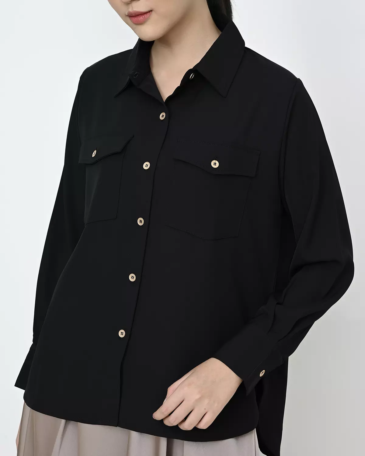 Geulis.id BINARA SHIRT - Black