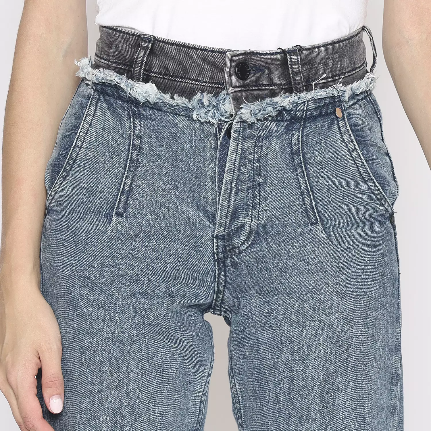 Insight Celana panjang denim Wanita Biru D Bruised Denim Pants Planet Surf