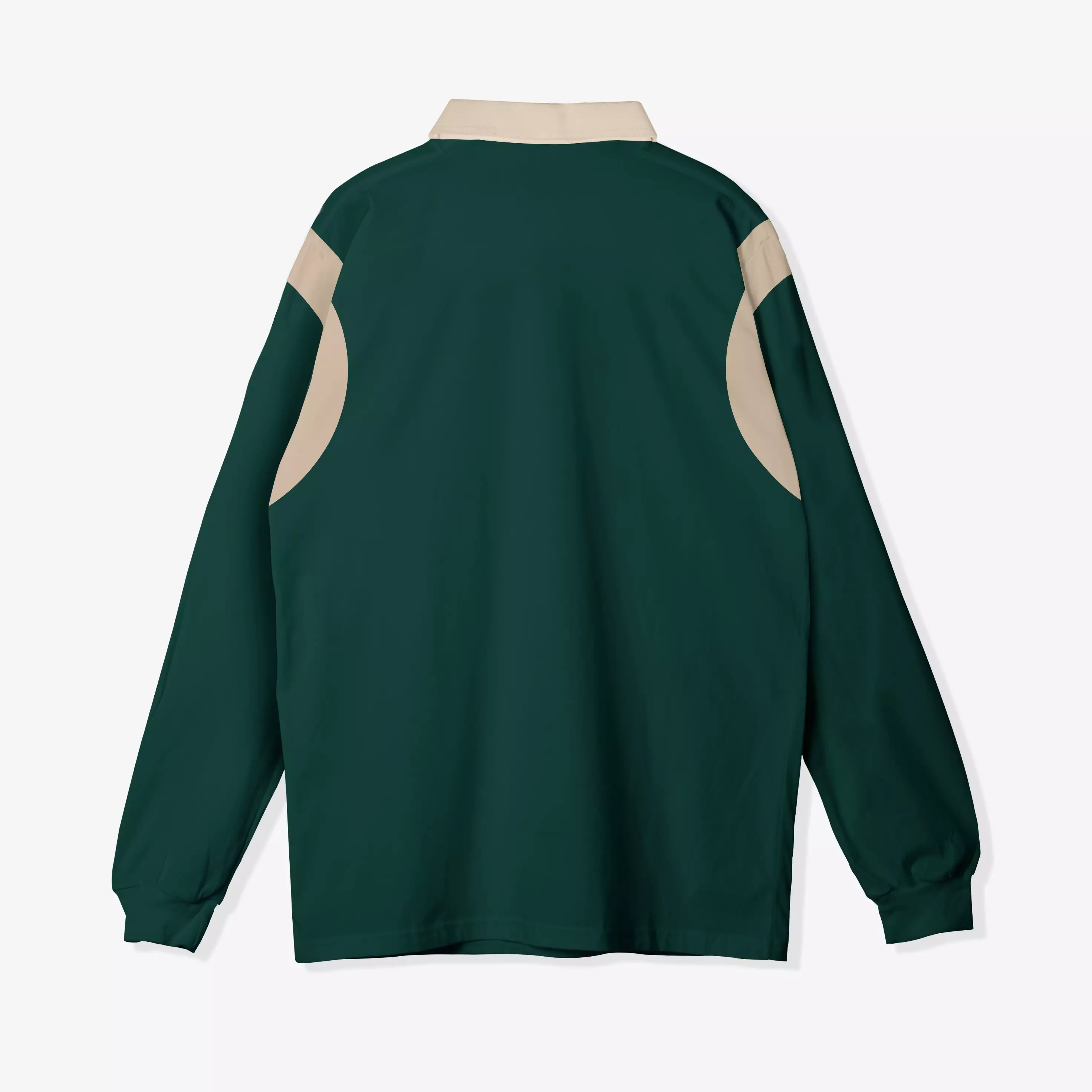 OOTDSUPPLY Longsleeve Polo Rugby Regular Infinite 96 Green Mocca l Shirt Lengan Panjang l Kaos Kerah I Kaos Salur LSRB005