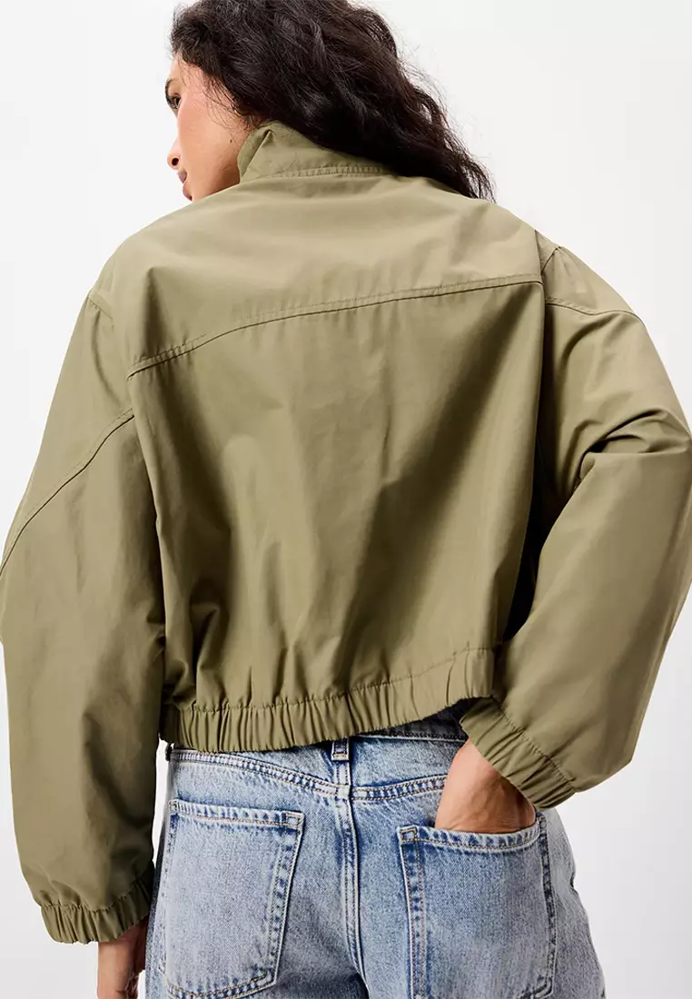 Twill Utility Zip-Front Jacket
