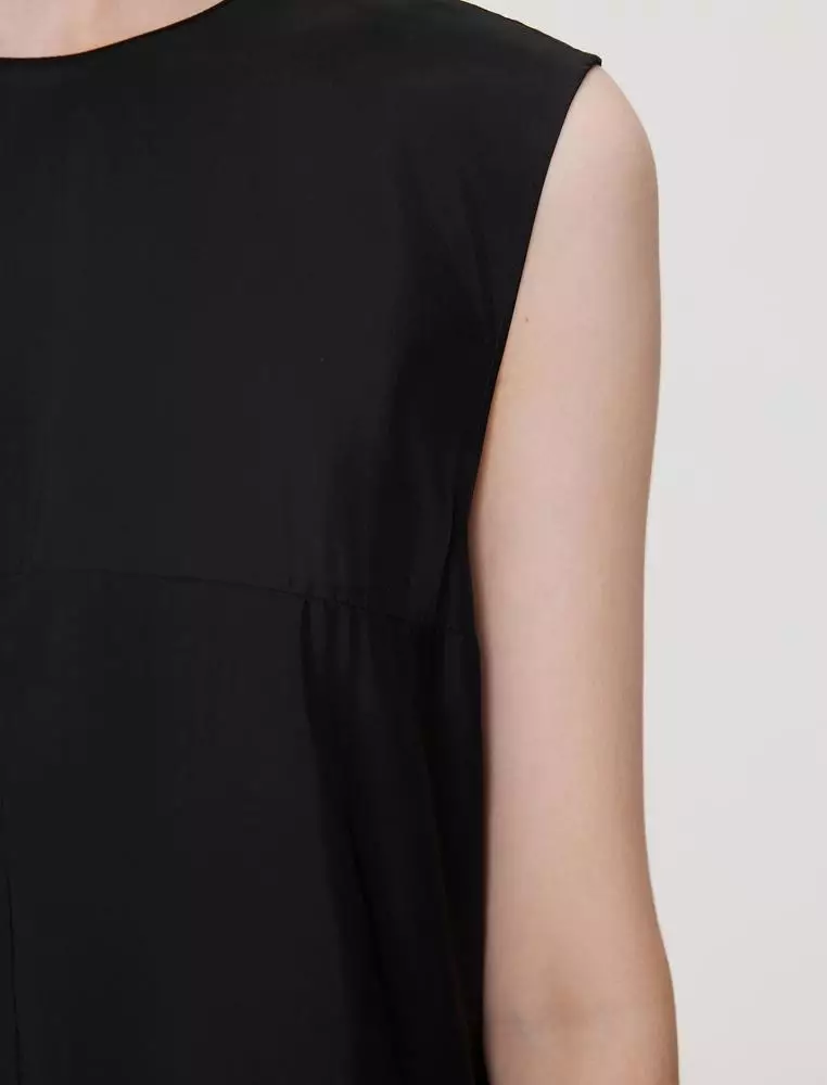 圓領無袖闊腿連體衣