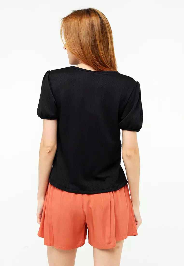 Buy Redgirl Short Sleeves With Round Neck Top 2024 Online Zalora