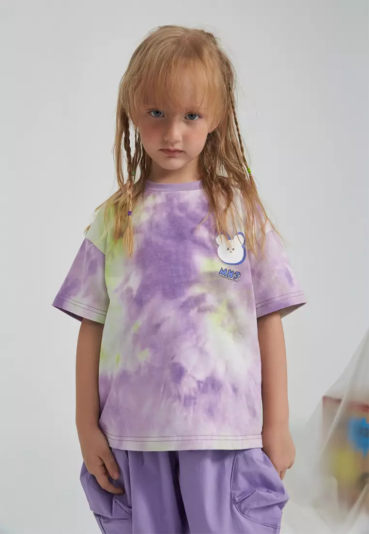 儿童短袖t恤女童扎染半袖
