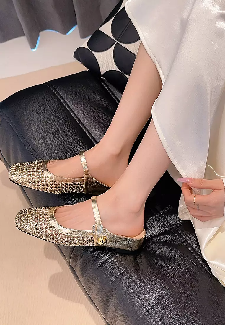 Mesh Hollow Strap Slip-Ons GH796-19
