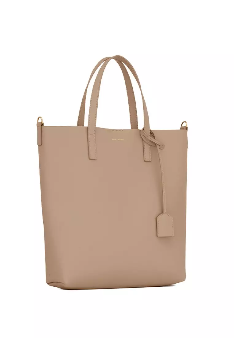 Toy In Supple Leather Tote Bag in Dark Beige