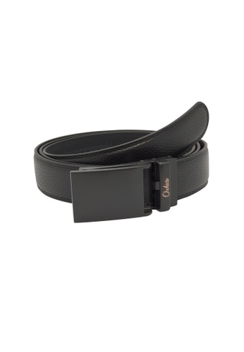 Oxhide black Genuine Leather Belt 30mm - Real Leather Ratchet Belt with Auto Lock Buckle -BLA16 Oxhide AFD25ACC75C77BGS_1