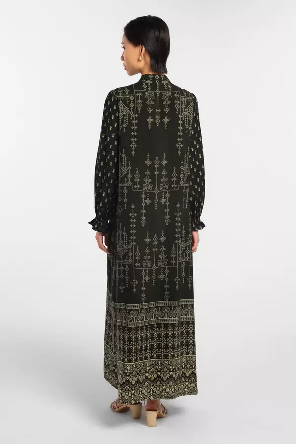 MINIMAL - Atheer - Gamis Motif Ornament - Green Dark - Manzone & Minimal Warna Green_Dark