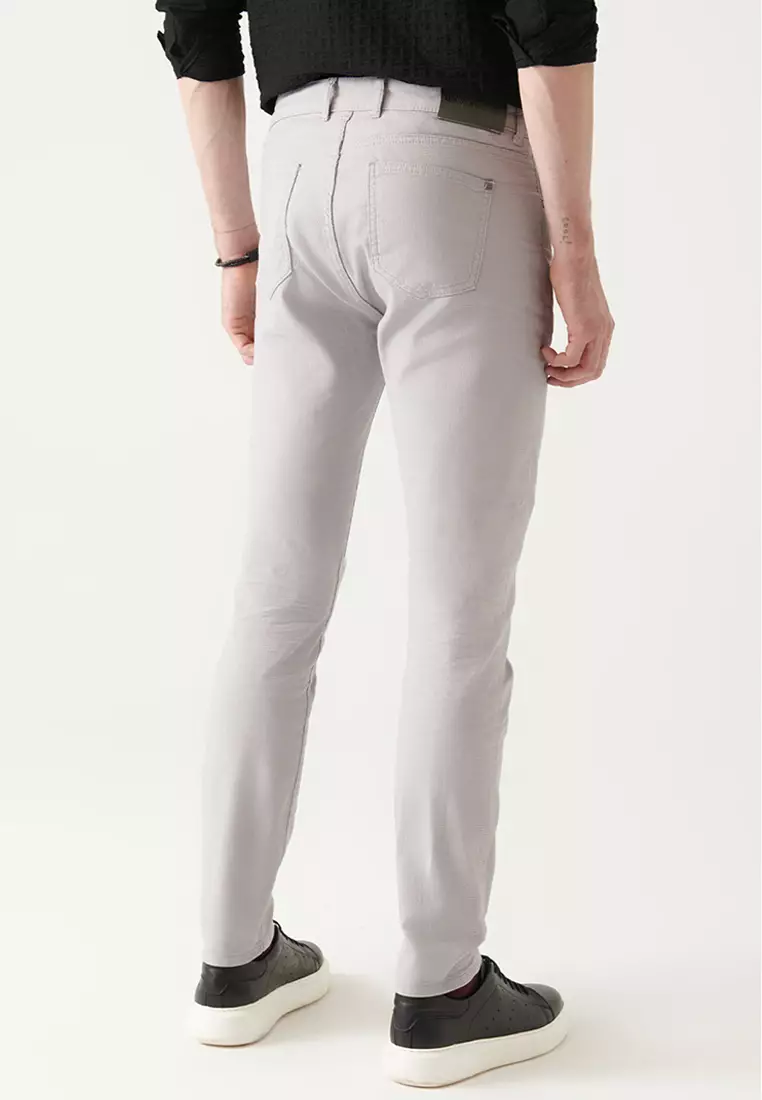 Buy Avva Slim Fit Canvas Stretch Trousers Online ZALORA Malaysia