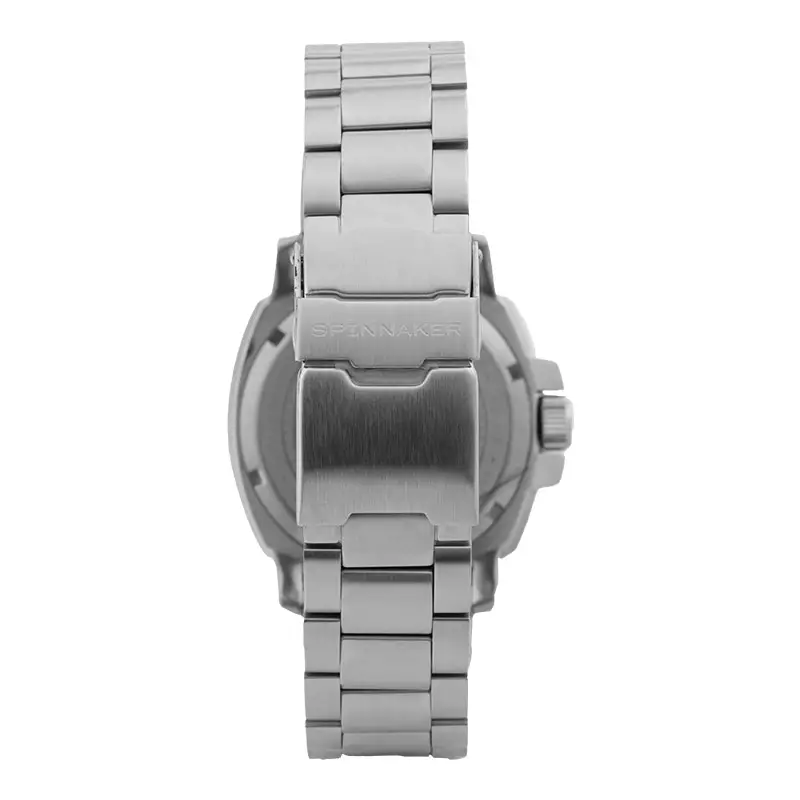 Jam Tangan Pria Spinnaker Hull Diver SP-5088-33 Automatic Ombre Red Dial Stainless Steel Strap