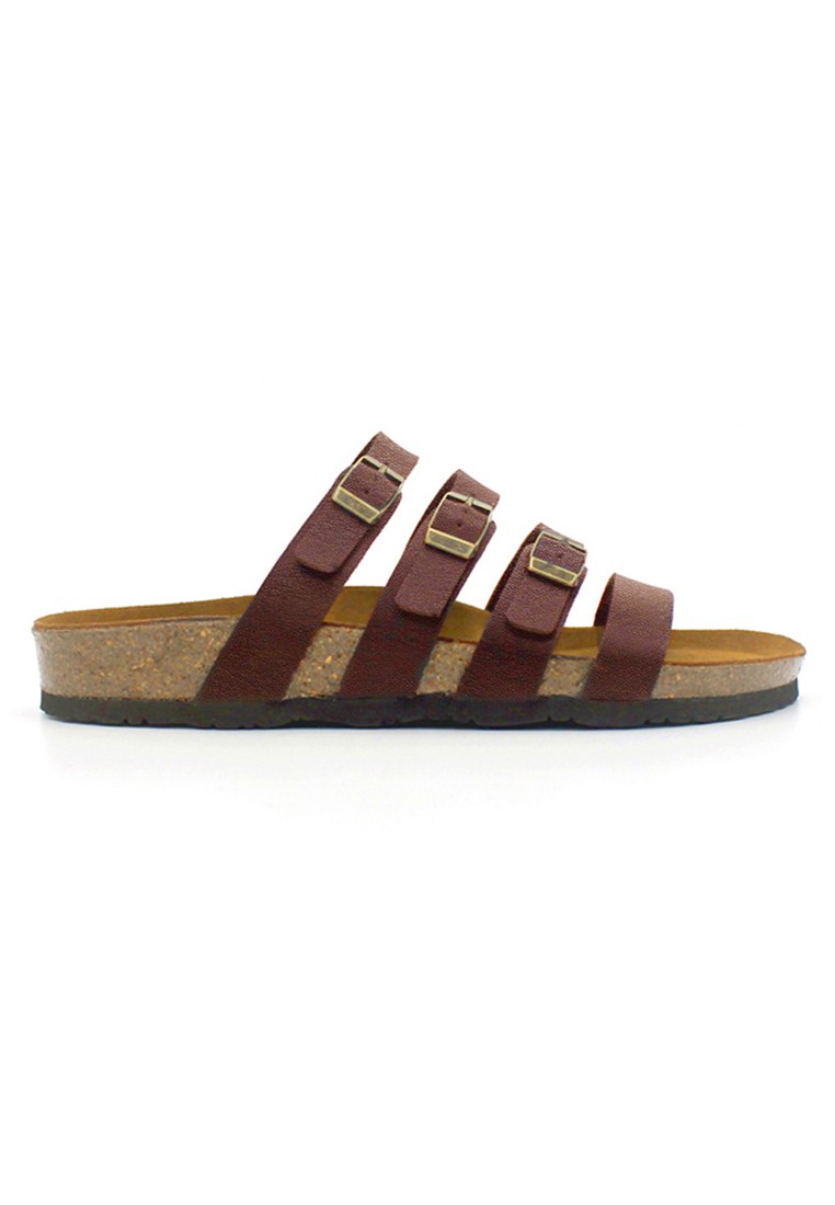 Kingston - Red Leather Sandals & Flip Flops