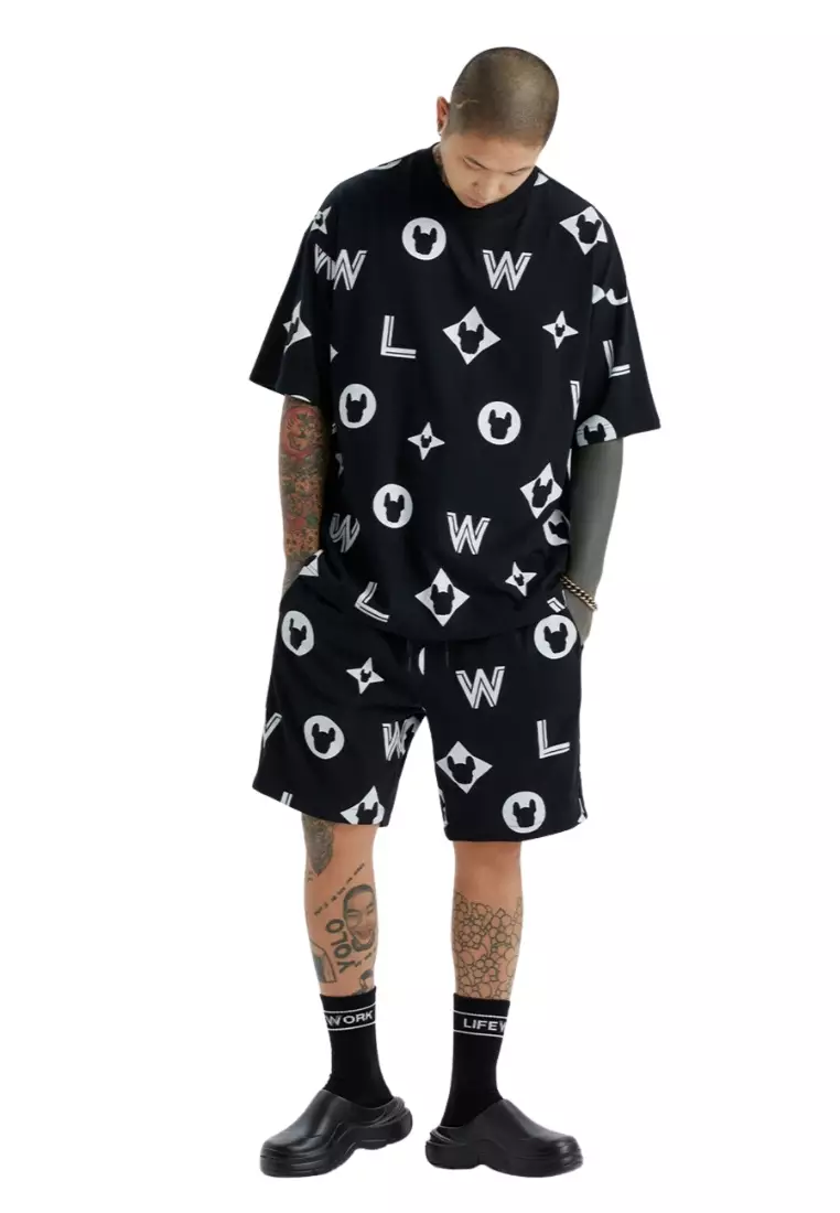 Monogram LW Short Pants -Black
