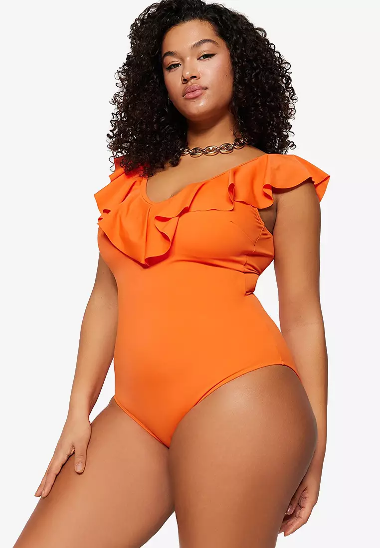 Plus Size Ruffle Swimsuit