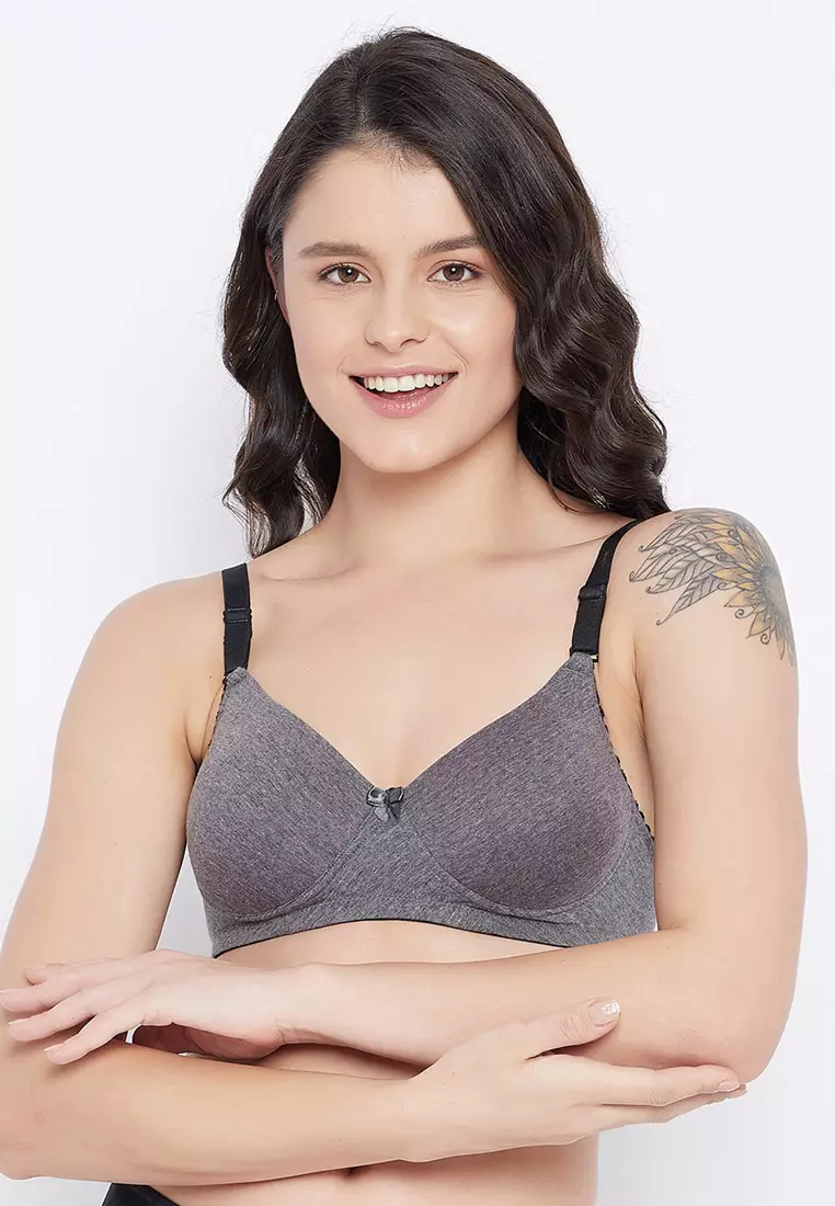 Buy Padded Non-Wired Full Cup Multiway Longline Bralette in Dark