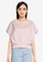 G2000 pink Extended Sleeve Blouse with Pleated Hem 3755EAA6E76D49GS_1