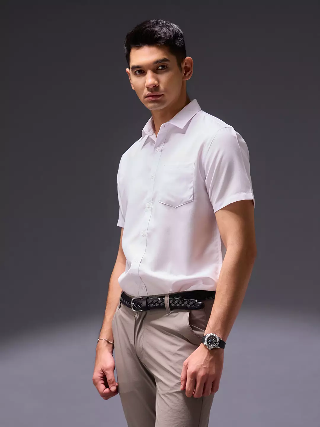 OXCON Easy Shirts Kemeja Tangan Pendek White