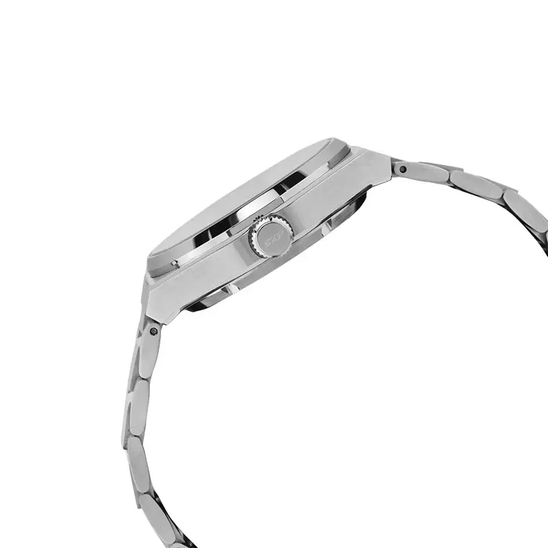 Jam Tangan Pria Expedition Automatic E 6857 MA BSSLB Men Baby Blue Dial Stainless Steel Strap