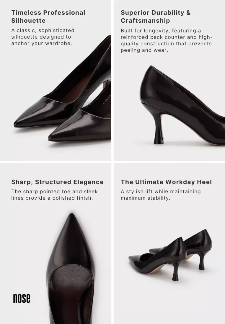 CLASSIC POINTED TOE MID HEEL PUMP