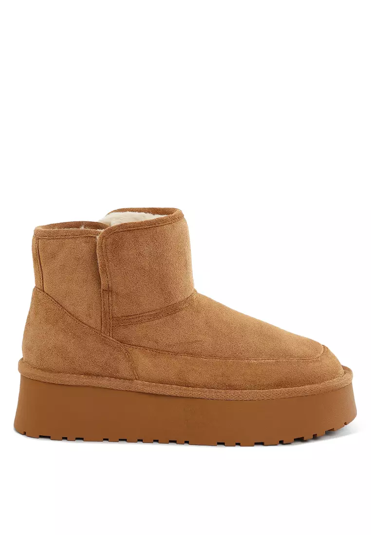 Discount on London Rag  shoes - SKU: Chunky Platform Winter Boots in Camel