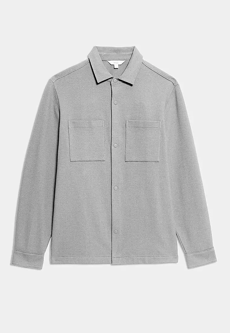 Smart Two Pocket Overshirt with Stretch