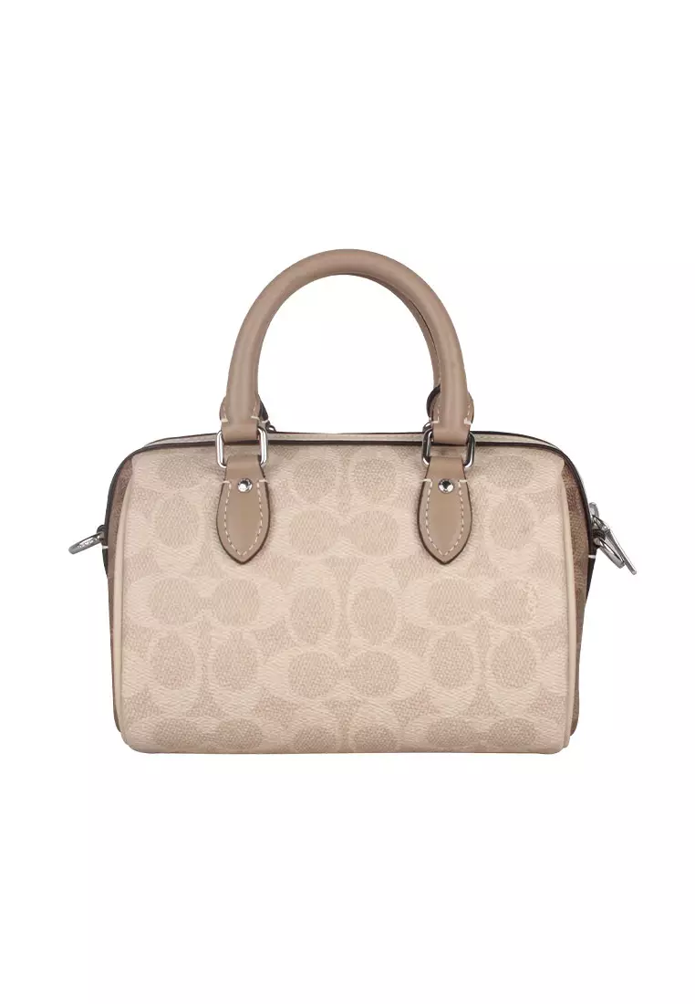 Mini Rowan Crossbody Bag In Blocked Signature Canvas CW330