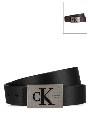 Calvin Klein black 35Mm Cutout Logo Plaque Belt 28FA8ACE4A8B8AGS_1