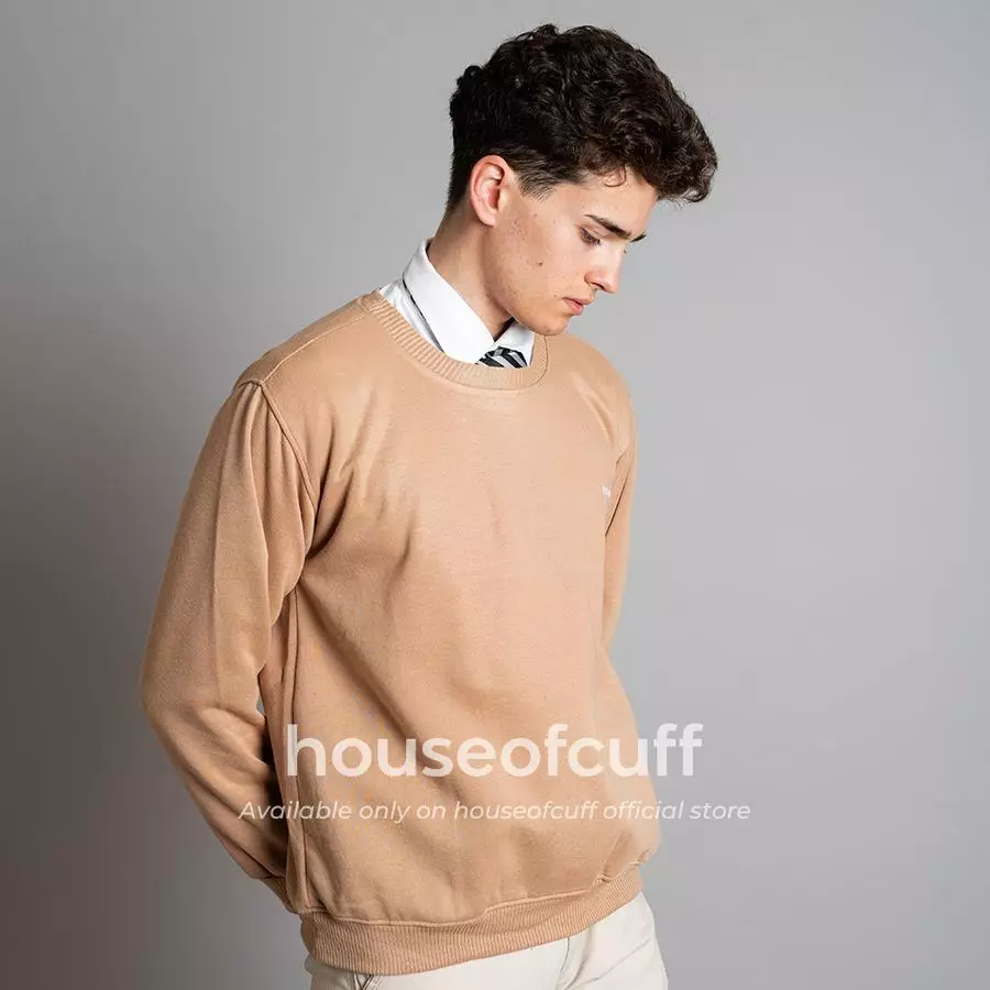 Houseofcuff sweater crewneck basic outer latte