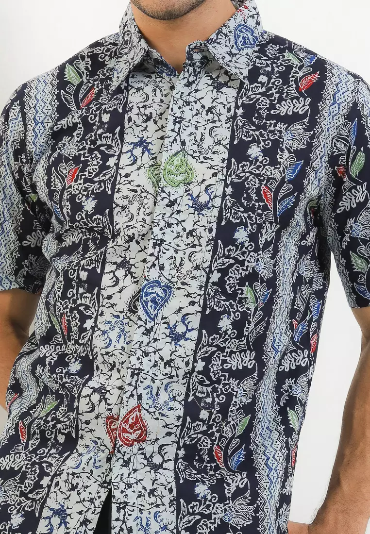 Hem Body Fit Batik Tumpal Hati