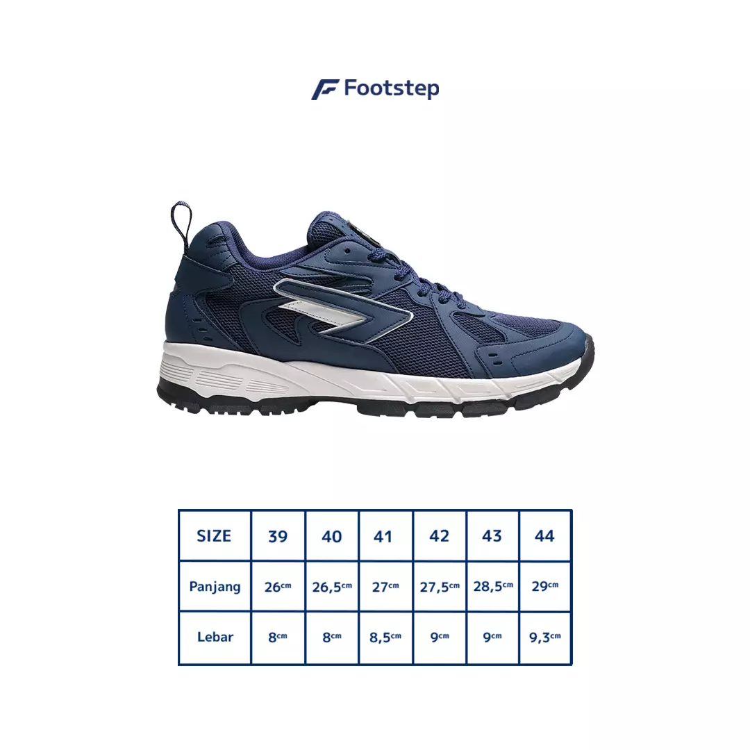 Footstep Footwear Sepatu Pria Sneakers Neville Navy Original Shoes