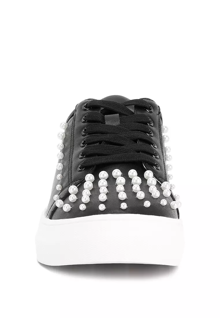 White studded sale trainers