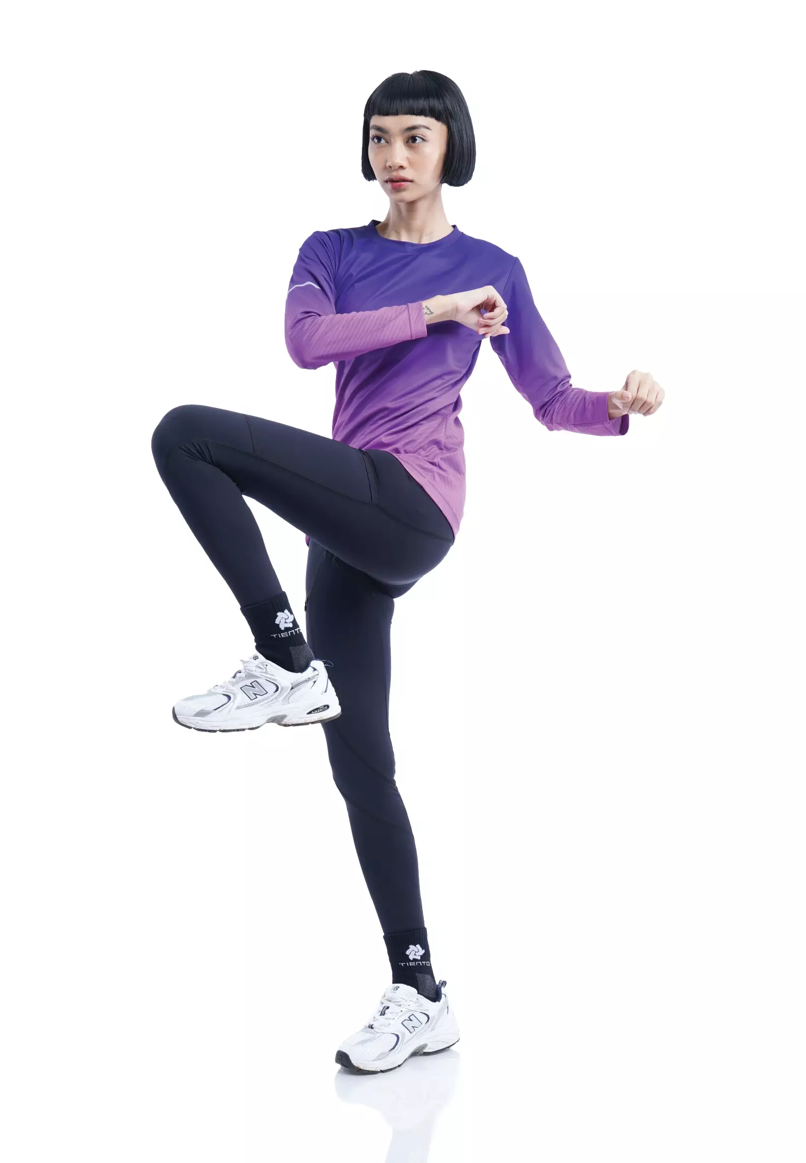 Tiento Jersey Running Anti UV Kaos Olahraga Lari Wanita Lengan Panjang Baju Dryfit Long Sleeve Women Xceleration