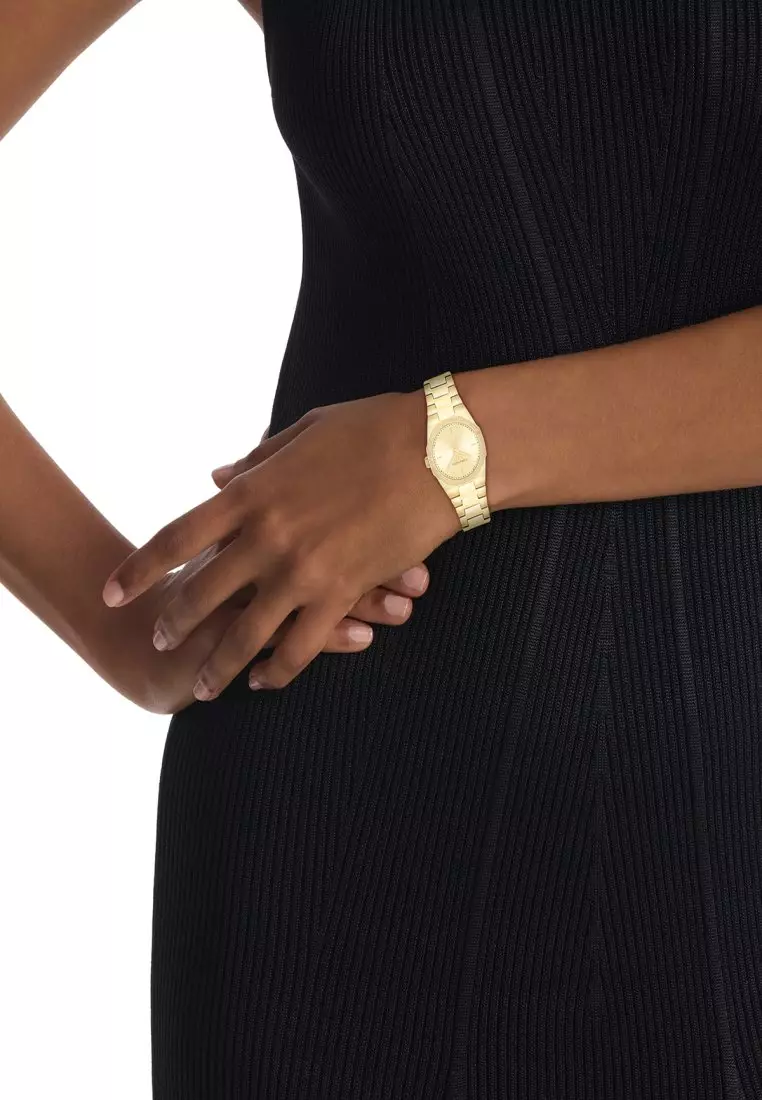 Women's Ionic Plated Thin Gold Steel Quartz Watch - CK25100142