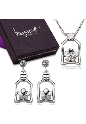Krystal Couture gold KRYSTAL COUTURE Boxed Cutie Star Necklace & Earrings Set Embellished with Swarovski® crystals-White Gold/Clear 99450AC721A6F9GS_1