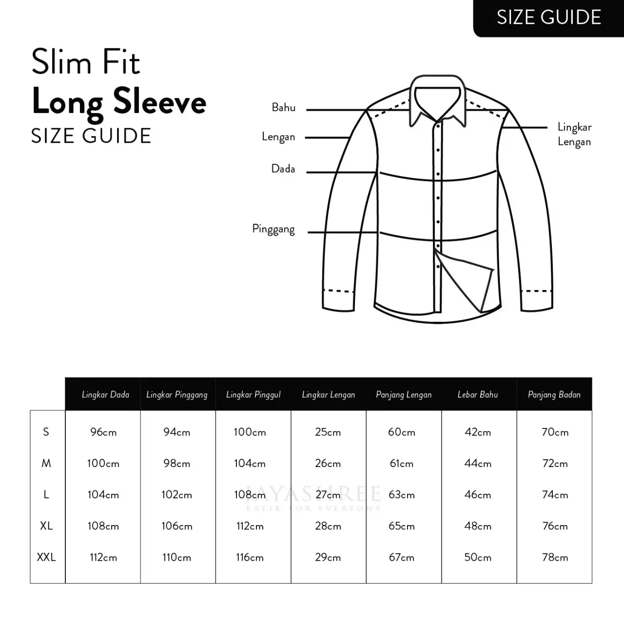 Slimfit Darvi Kemeja Batik Pria Lengan Panjang