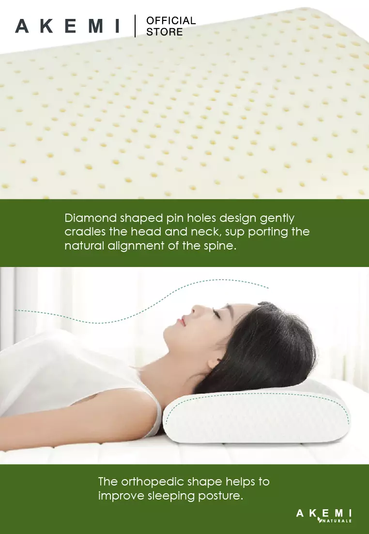 Buy AKEMI AKEMI Naturale Ventilated Ortho Latex Pillow 62cm x