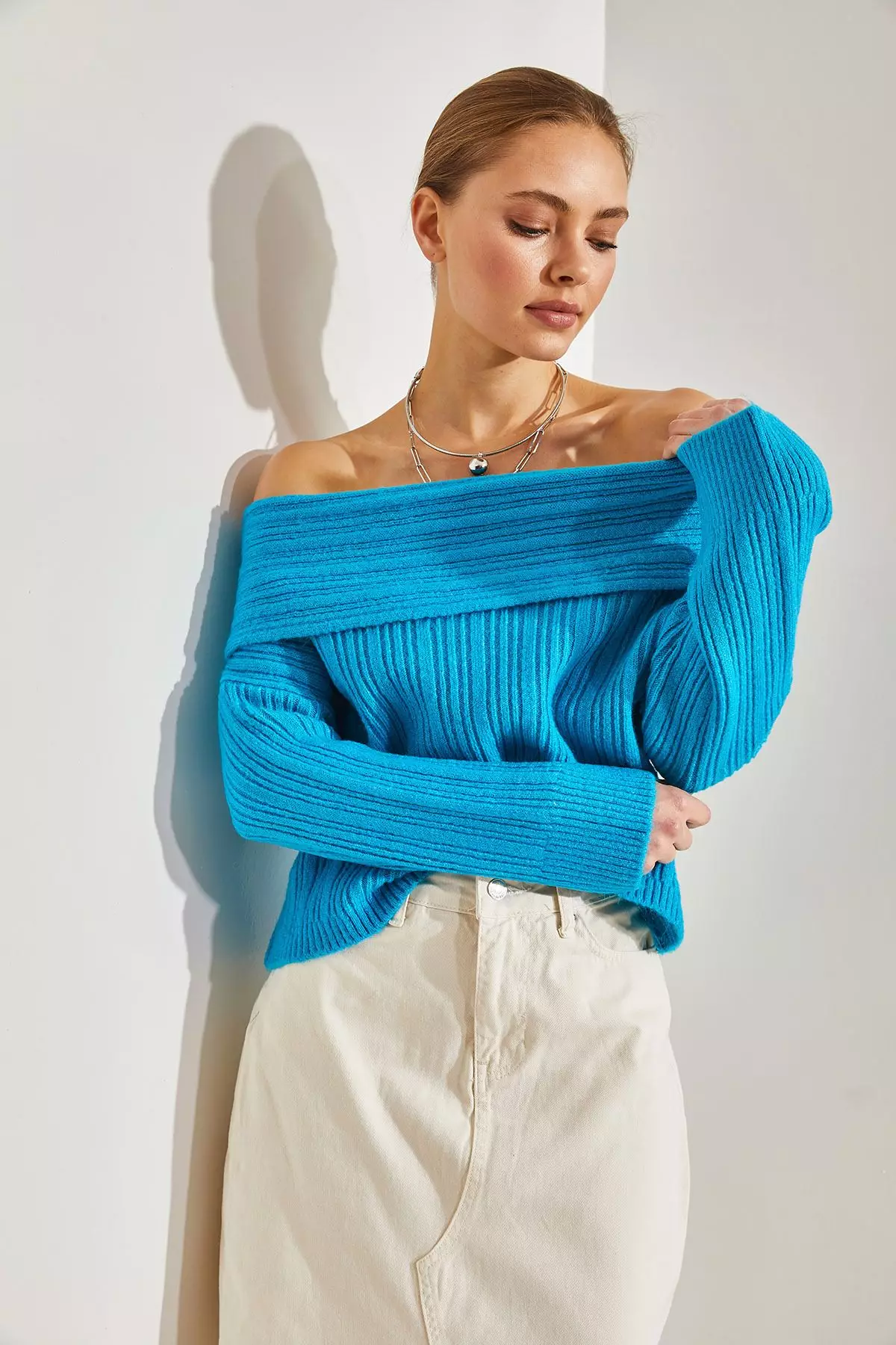 Women's Ruffle Collar Sweater