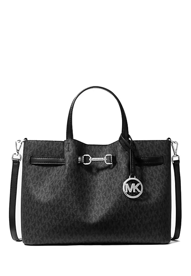 MＫT　レディース　BLK M Buy Michael Kors Carson Medium Signature Logo Satchel 2026 Online