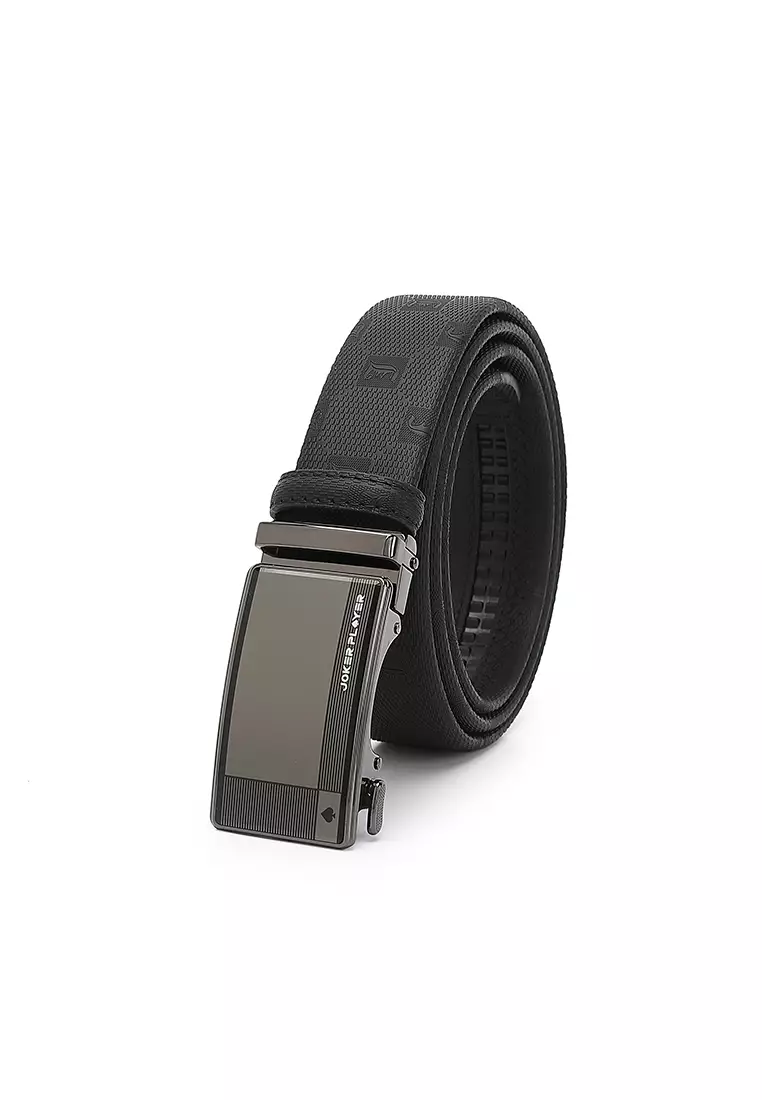 Gift Set - Leather RFID Wallet + 35mm Automatic Buckle Belt (禮盒 - 皮具錢包 + 腰帶) - 黑色