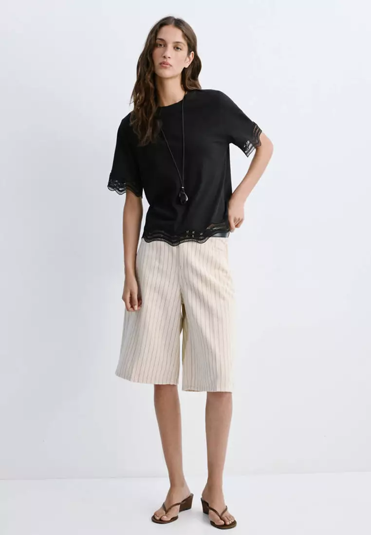 Cotton Top With Broderie Anglaise Details
