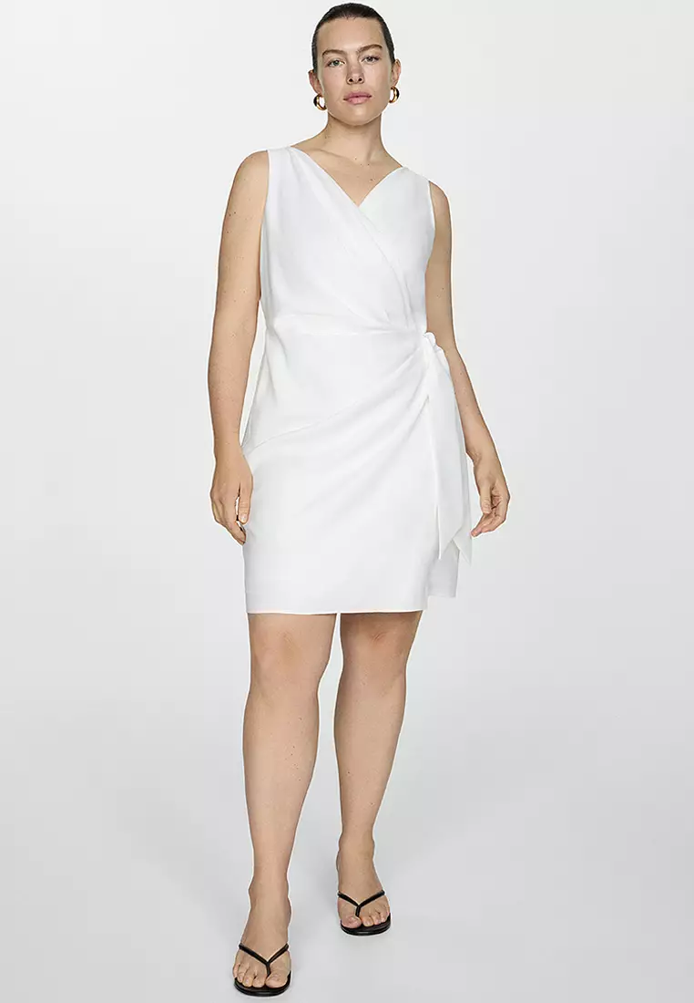 Buy Mango Bow Wrap Dress 2025 Online | ZALORA