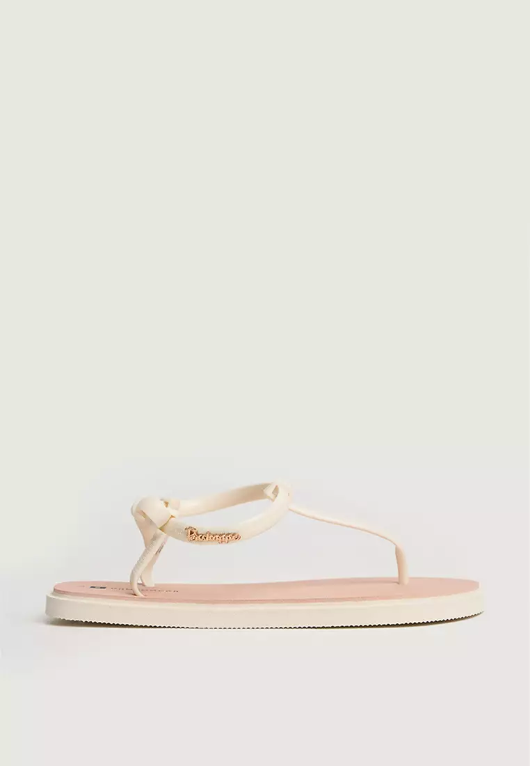 Discount on Penshoppe  shoes - SKU: Women's Y-Strap Two-Toned Extended Flip Flops