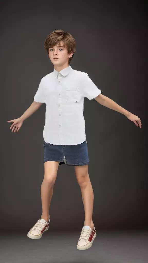 Alma Kids Kemeja Henley koko putih full cotton kerah v