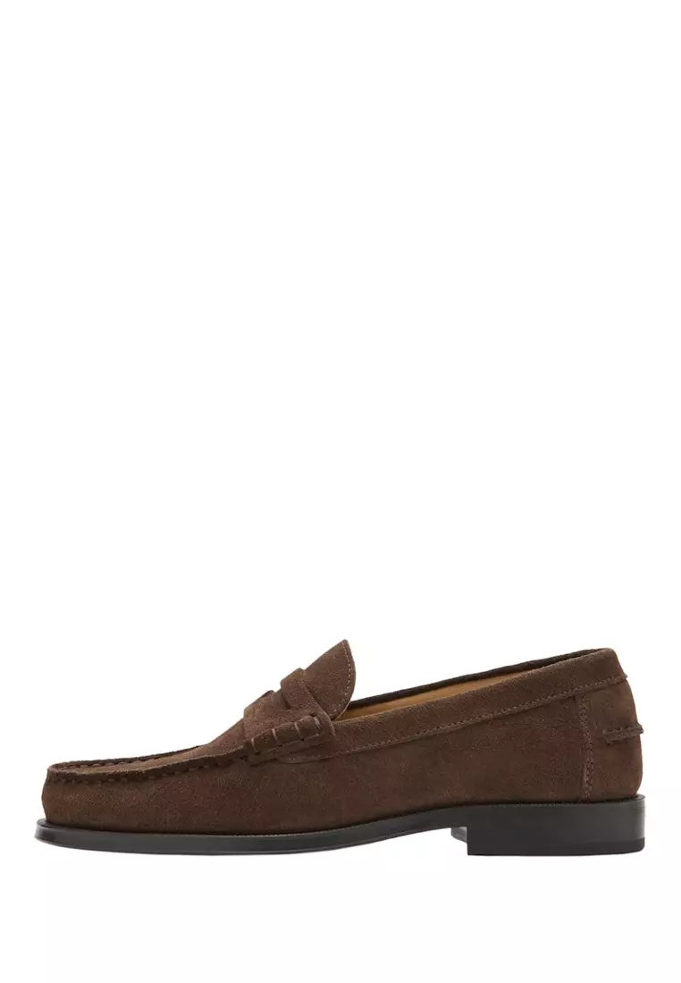 Buy MANGO Man Split Leather Moccasins Online | ZALORA Malaysia