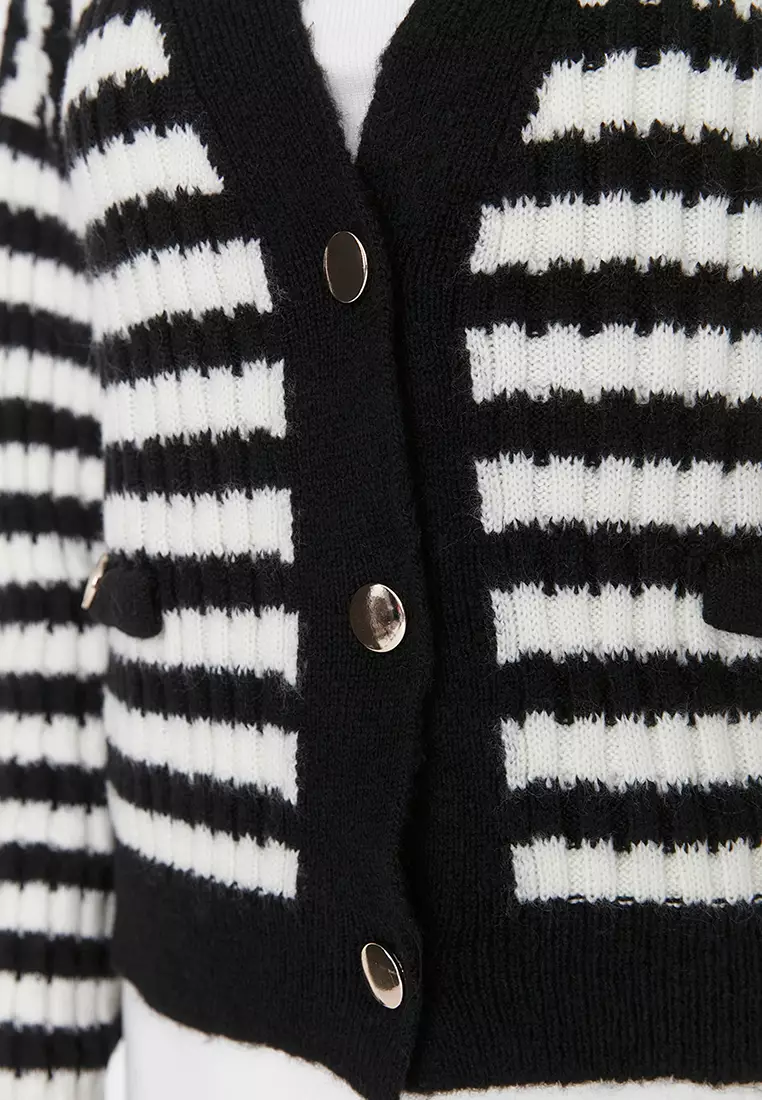 Striped Knitwear Cardigan