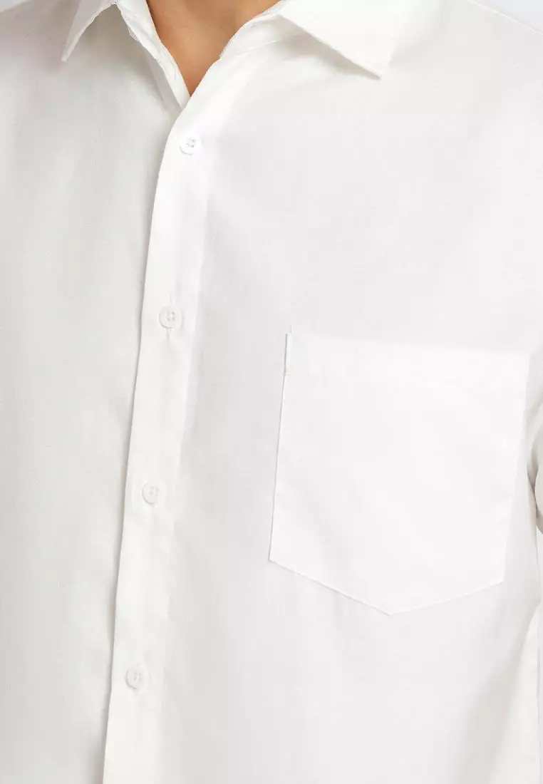 Paulmay Kemeja Pria Reguler Fit White Shirt