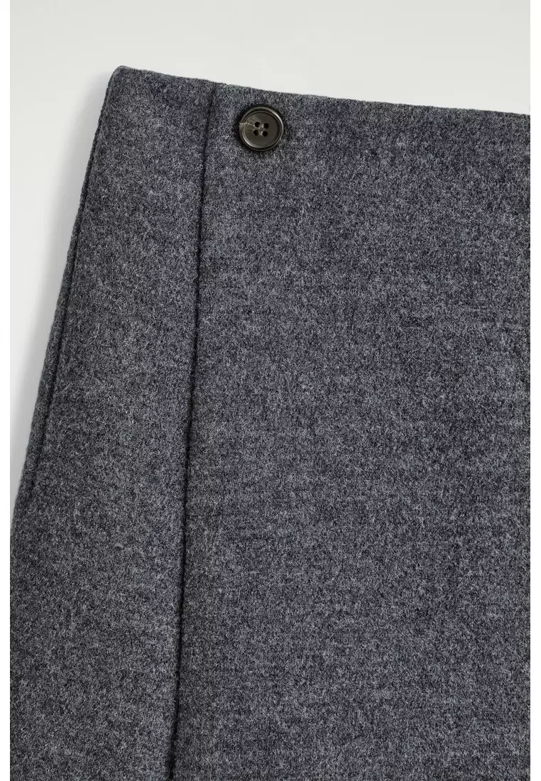 BOILED MERINO WOOL MINI SKIRT